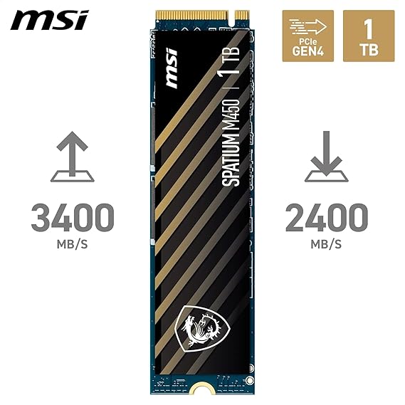 MSI Spatium M450 SSD 1TB M.2 NVMe PCIe 4.0