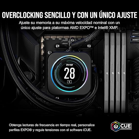 Memoria RAM Corsair Vengeance 16GB 2x8GB DDR5 6000MHz CL36 AMD EXPO Intel XMP