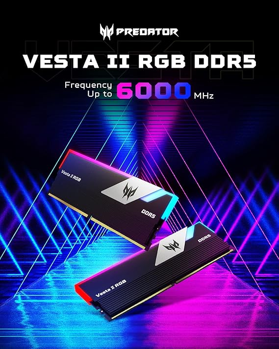 Acer Predator Vesta II RGB DDR5 6000MHz 32GB 2x16GB CL32 - Sin Caja